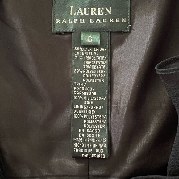 Lauren Ralph Lauren Black VNeck Evening Party Dress - Picture 9 of 9